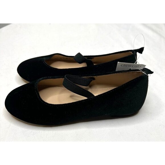 J. Crew Other - J.Crew Crewcuts Girls $68 Black Velvet Ballet Flats Size k8 BM608